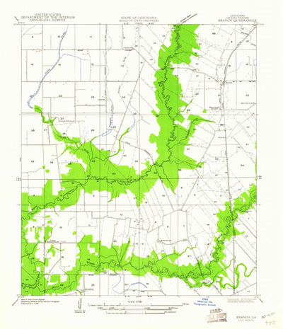 United States Geological Survey Branch, LA (1935, 31680-Scale) digital map