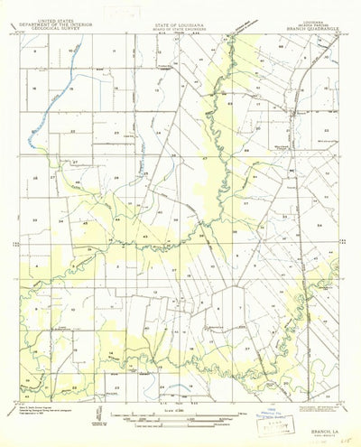 United States Geological Survey Branch, LA (1947, 31680-Scale) digital map