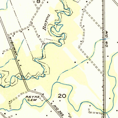 United States Geological Survey Branch, LA (1947, 31680-Scale) digital map