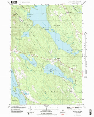 United States Geological Survey Branch Lake, ME (1981, 24000-Scale) digital map