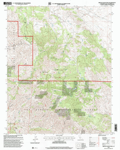 United States Geological Survey Branch Mountain, CA (1995, 24000-Scale) digital map