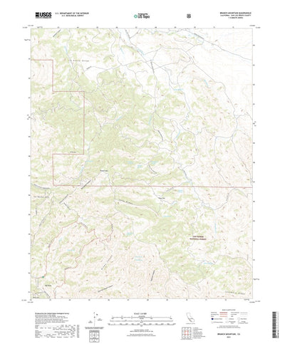 United States Geological Survey Branch Mountain, CA (2021, 24000-Scale) digital map
