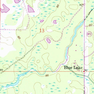 United States Geological Survey Branchborough, FL (1960, 24000-Scale) digital map