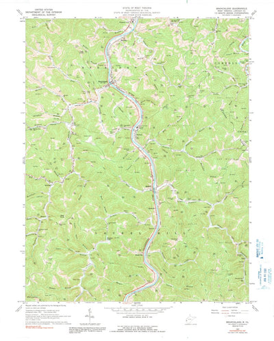 United States Geological Survey Branchland, WV (1962, 24000-Scale) digital map