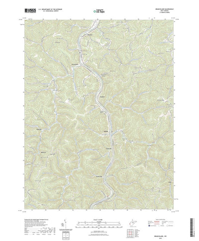 United States Geological Survey Branchland, WV (2023, 24000-Scale) digital map