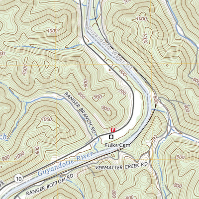 United States Geological Survey Branchland, WV (2023, 24000-Scale) digital map