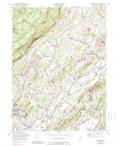 United States Geological Survey Branchville, NJ (1954, 24000-Scale) digital map