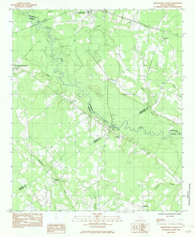 United States Geological Survey Branchville South, SC (1982, 24000-Scale) digital map
