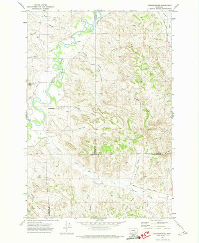 United States Geological Survey Brandenberg, MT (1971, 24000-Scale) digital map