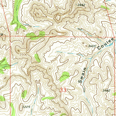 United States Geological Survey Brandenberg, MT (1971, 24000-Scale) digital map
