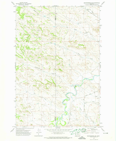 United States Geological Survey Brandenberg NW, MT (1971, 24000-Scale) digital map