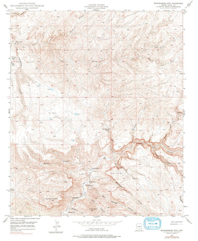 United States Geological Survey Brandenburg Mountain, AZ (1949, 24000-Scale) digital map