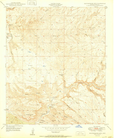 United States Geological Survey Brandenburg Mountain, AZ (1950, 24000-Scale) digital map