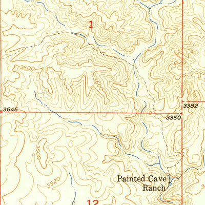 United States Geological Survey Brandenburg Mountain, AZ (1950, 24000-Scale) digital map