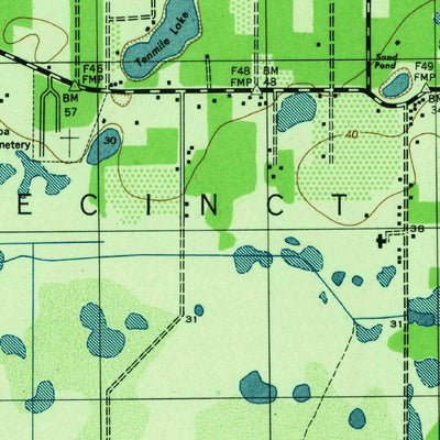 United States Geological Survey Brandon, FL (1944, 31680-Scale) digital map