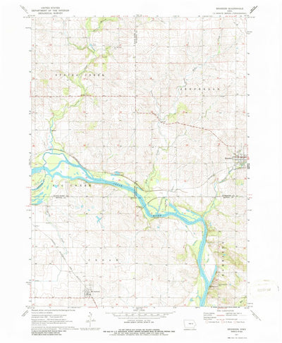 United States Geological Survey Brandon, IA (1971, 24000-Scale) digital map