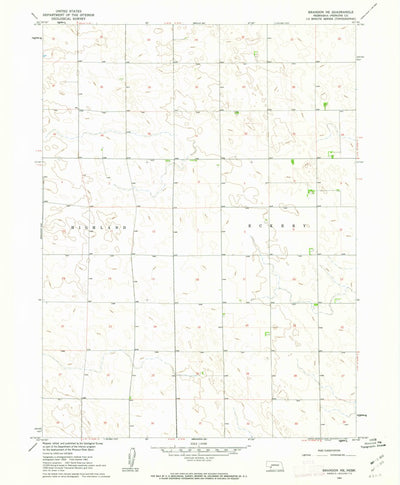 United States Geological Survey Brandon NE, NE (1961, 24000-Scale) digital map