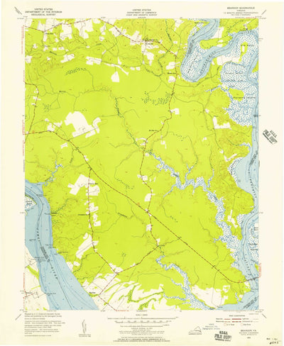 United States Geological Survey Brandon, VA (1952, 24000-Scale) digital map