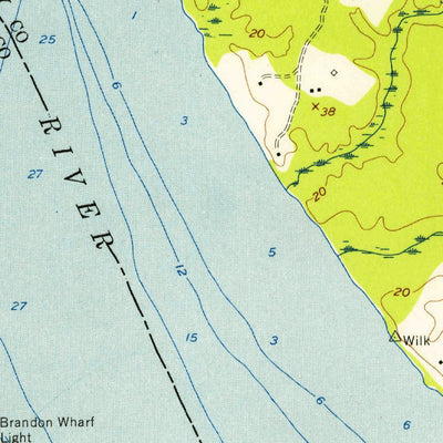 United States Geological Survey Brandon, VA (1952, 24000-Scale) digital map