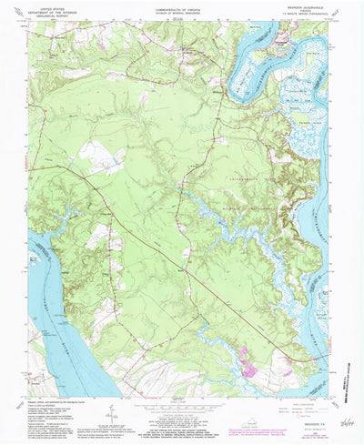 United States Geological Survey Brandon, VA (1965, 24000-Scale) digital map