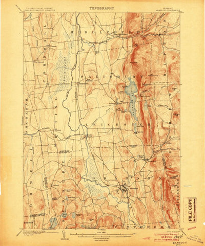 United States Geological Survey Brandon, VT (1904, 62500-Scale) digital map