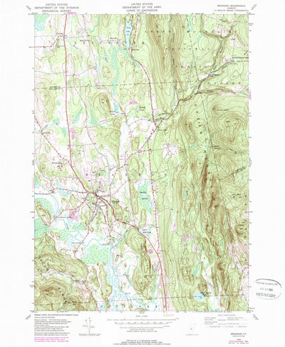 United States Geological Survey Brandon, VT (1946, 24000-Scale) digital map