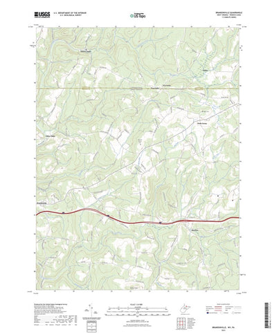 United States Geological Survey Brandonville, WV (2023, 24000-Scale) digital map