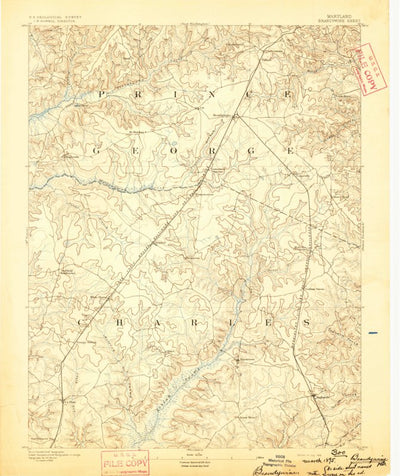 United States Geological Survey Brandywine, MD (1892, 62500-Scale) digital map