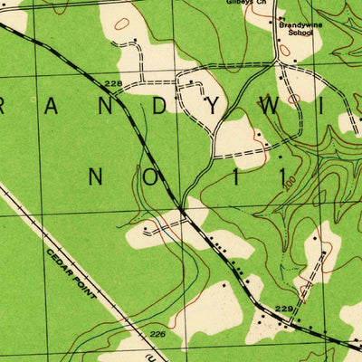 United States Geological Survey Brandywine, MD (1944, 31680-Scale) digital map