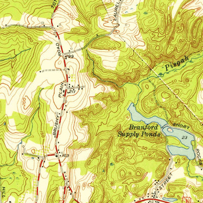 United States Geological Survey Branford, CT (1954, 31680-Scale) digital map