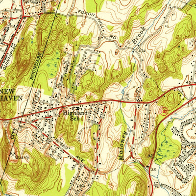 United States Geological Survey Branford, CT (1954, 31680-Scale) digital map