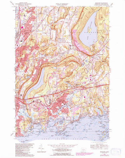 United States Geological Survey Branford, CT (1967, 24000-Scale) digital map