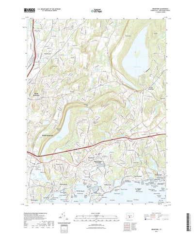 United States Geological Survey Branford, CT (2021, 24000-Scale) digital map
