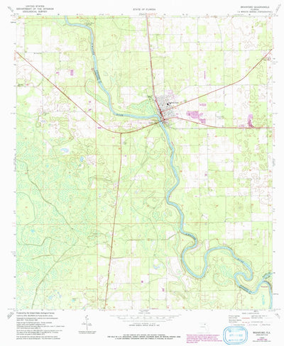 United States Geological Survey Branford, FL (1968, 24000-Scale) digital map