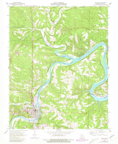 United States Geological Survey Branson, MO (1956, 24000-Scale) digital map