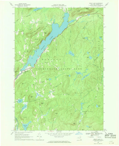 United States Geological Survey Brant Lake, NY (1966, 24000-Scale) digital map