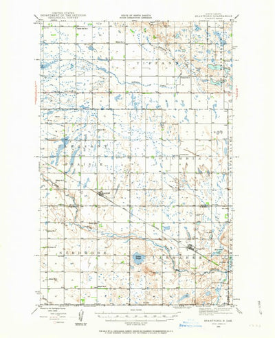 United States Geological Survey Brantford, ND (1944, 62500-Scale) digital map