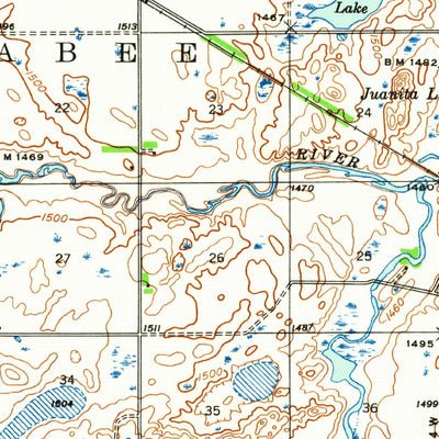 United States Geological Survey Brantford, ND (1944, 62500-Scale) digital map