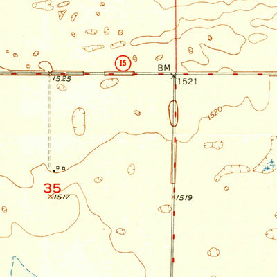United States Geological Survey Brantford NW, ND (1950, 24000-Scale) digital map