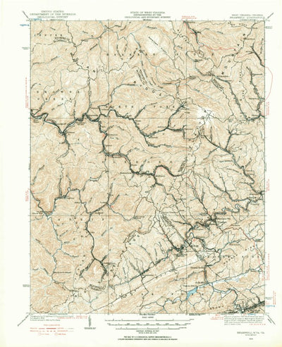 United States Geological Survey Branwell, WV-VA (1924, 62500-Scale) digital map