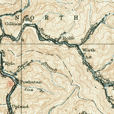 United States Geological Survey Branwell, WV-VA (1924, 62500-Scale) digital map