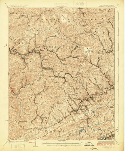 United States Geological Survey Branwell, WV-VA (1925, 62500-Scale) digital map
