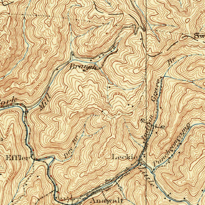 United States Geological Survey Branwell, WV-VA (1925, 62500-Scale) digital map