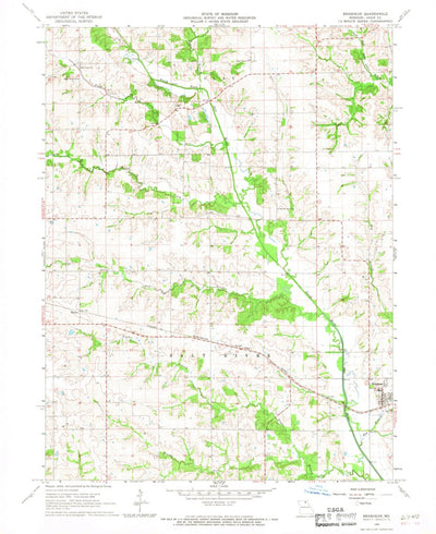 United States Geological Survey Brashear, MO (1966, 24000-Scale) digital map