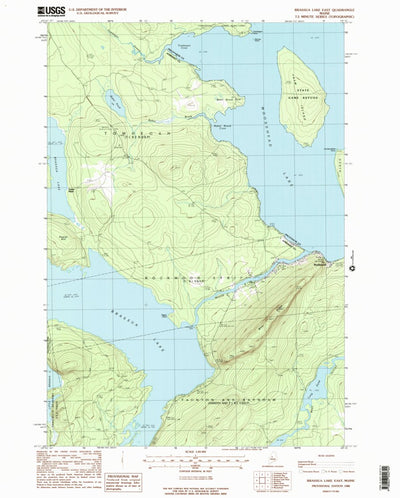 United States Geological Survey Brassua Lake East, ME (1988, 24000-Scale) digital map