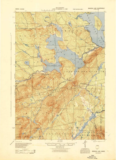 United States Geological Survey Brassua Lake, ME (1944, 62500-Scale) digital map