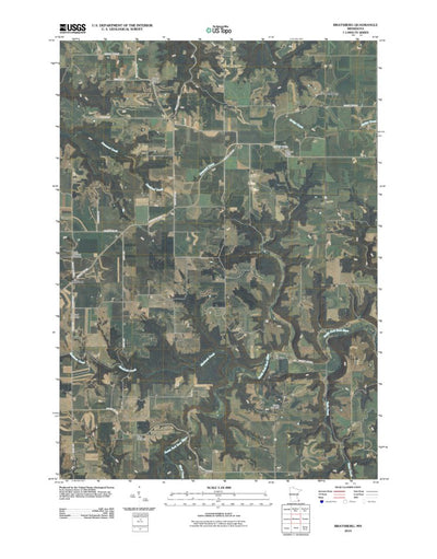 United States Geological Survey Bratsberg, MN (2010, 24000-Scale) digital map