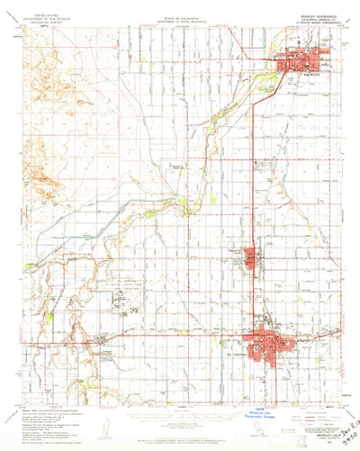 United States Geological Survey Brawley, CA (1957, 62500-Scale) digital map