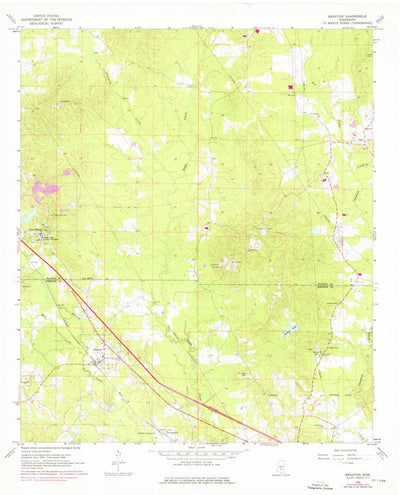 United States Geological Survey Braxton, MS (1968, 24000-Scale) digital map