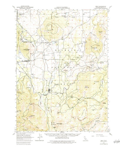 United States Geological Survey Bray, CA (1950, 62500-Scale) digital map